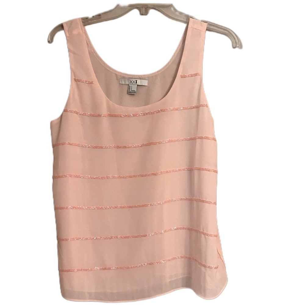Sleeveless blouse with sparkle detailing - size small